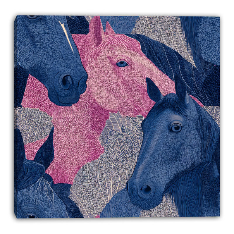 «Midnight Herd», art mural sur toile tendue, L 40 po x H 40 po x P 1,5 po