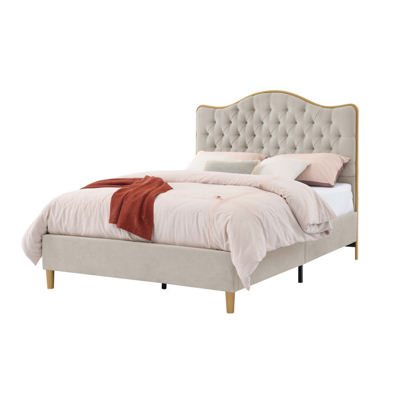 Structure de lit plateforme 55 po H 55 po, Kaki