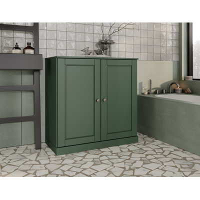 Melvous 32'' W Solid Wood Bathroom Cabinet
