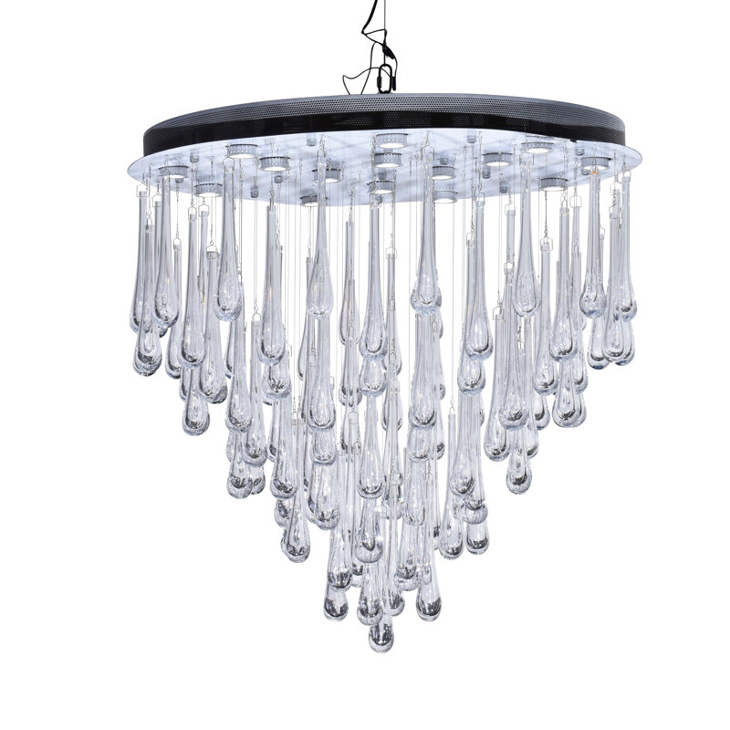 Bleu plumeau de pluie court, Clear Glass