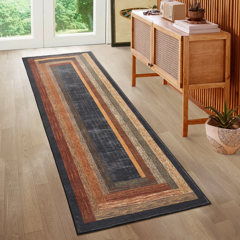 Tapis Xhemir avec envers antidérapant, Tapis de couloir 2 pi x 6 pi