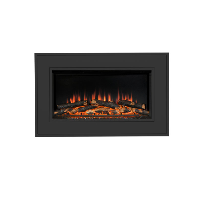 Albali Wall Mounted Timber Electric Fireplace, Anthracite