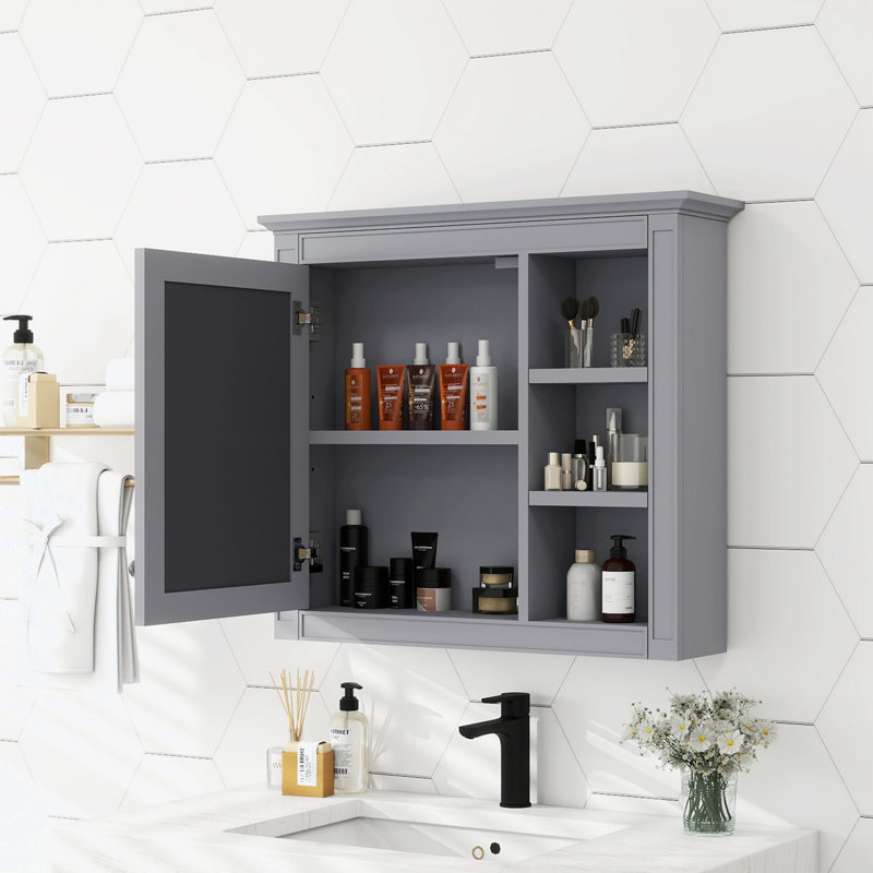 Armoire de salle de bain murale Topsham, Gris