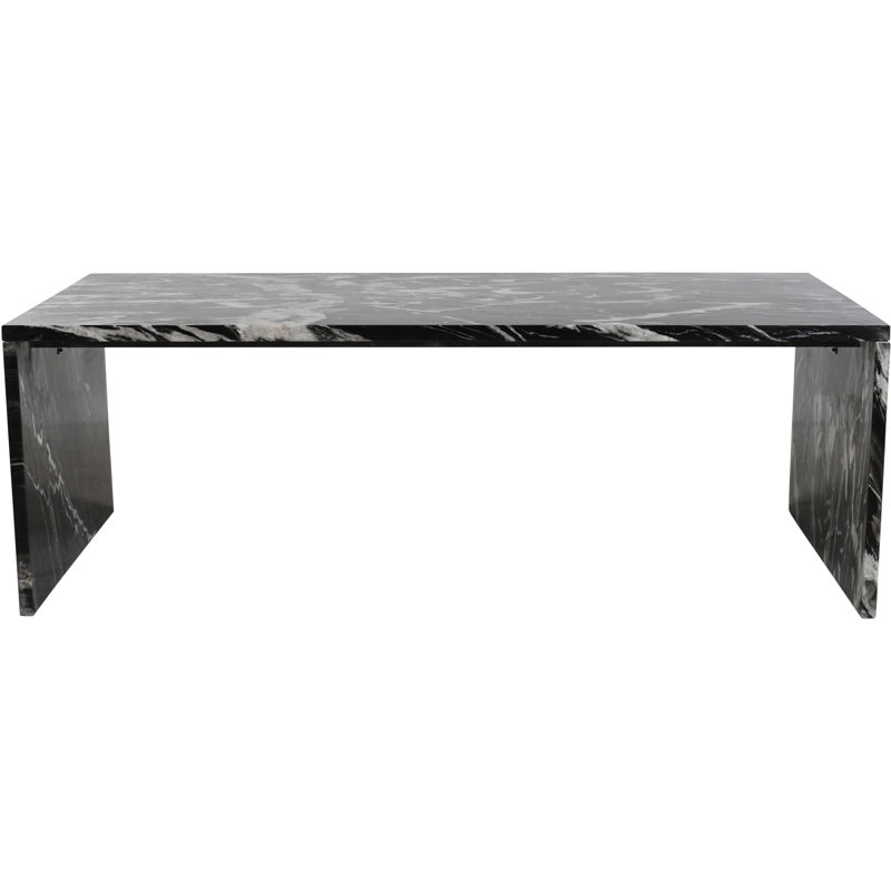 Olas Coffee Table, Black Marble