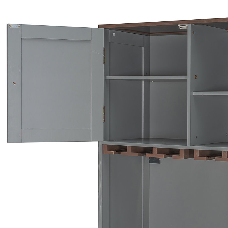 Lit escamotable avec armoire de rangement Murphy, Gris