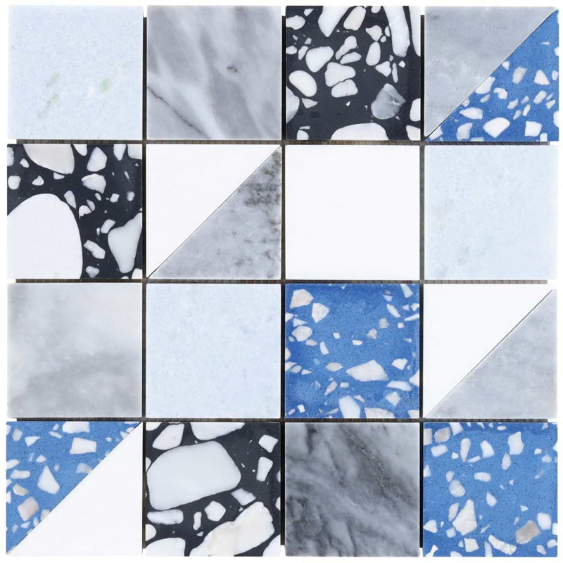 Elizabeth Sutton Artem Mosaic Tile, Steller Blue