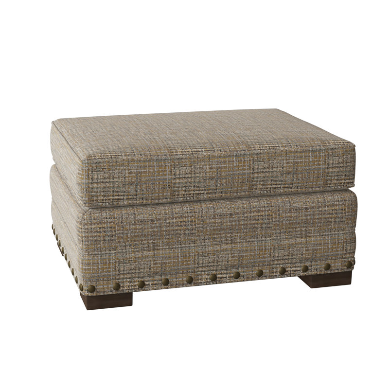 Cantor 29" Rectangle Standard Ottoman, Molasses, Boucle 1146-111