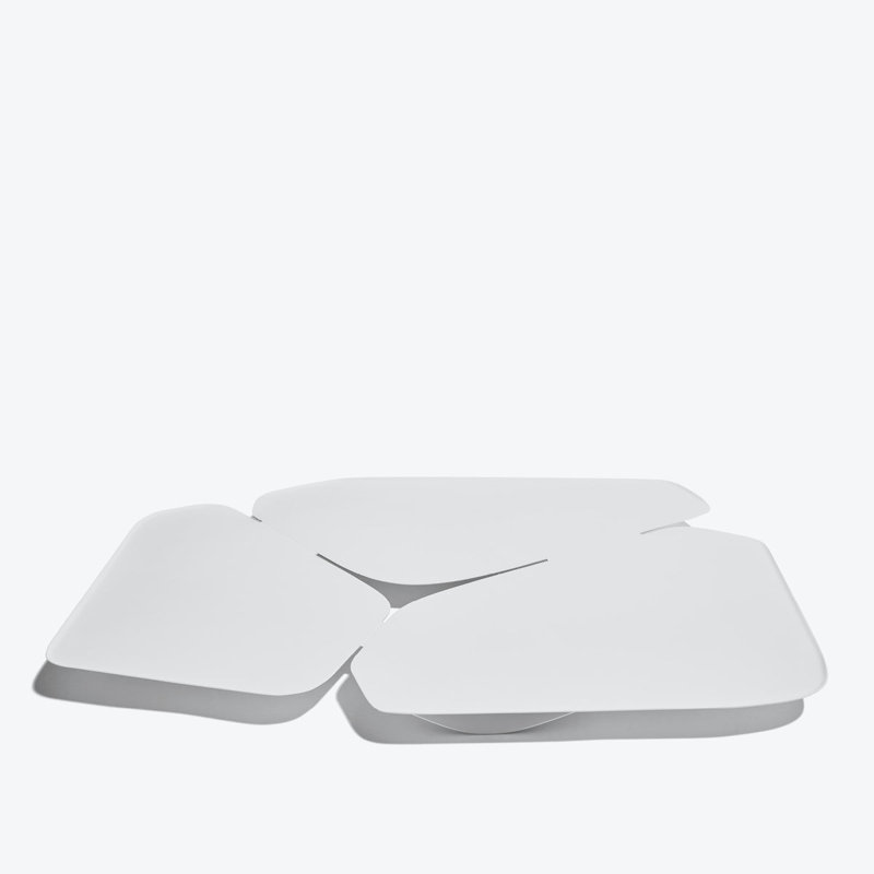 Hew Serving Tray, White, White Stainless Steel