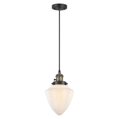 Franklin Restoration - Balle - Mini-luminaire suspendu à cordon de 7 po - Interrupteur marche / arrêt - Ampoule DEL - Abat-jour