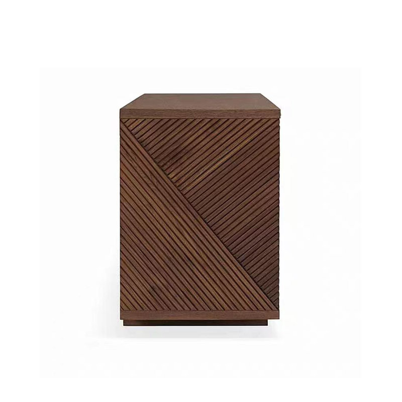 Nordic solid wood style TV stand, Brown, 78.74"