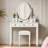 Makeup Vanity Desk Set With Adjustable Mirror-1809880355