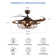 Caronni 48'' Retractable Blades Ceiling Fan with Remote Control and Light Kit Included