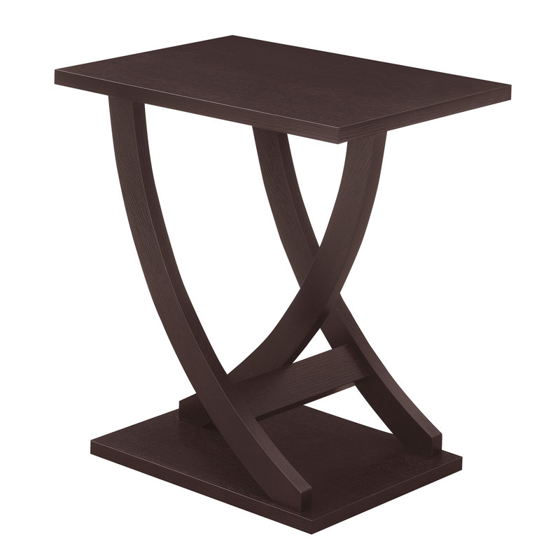 Arbri 22" W Criss-Cross Chairside End Table, Espresso