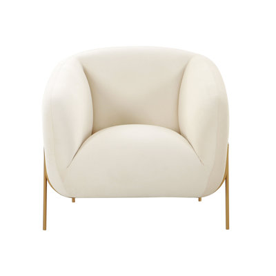 Fauteuil d'appoint en velours Kandra