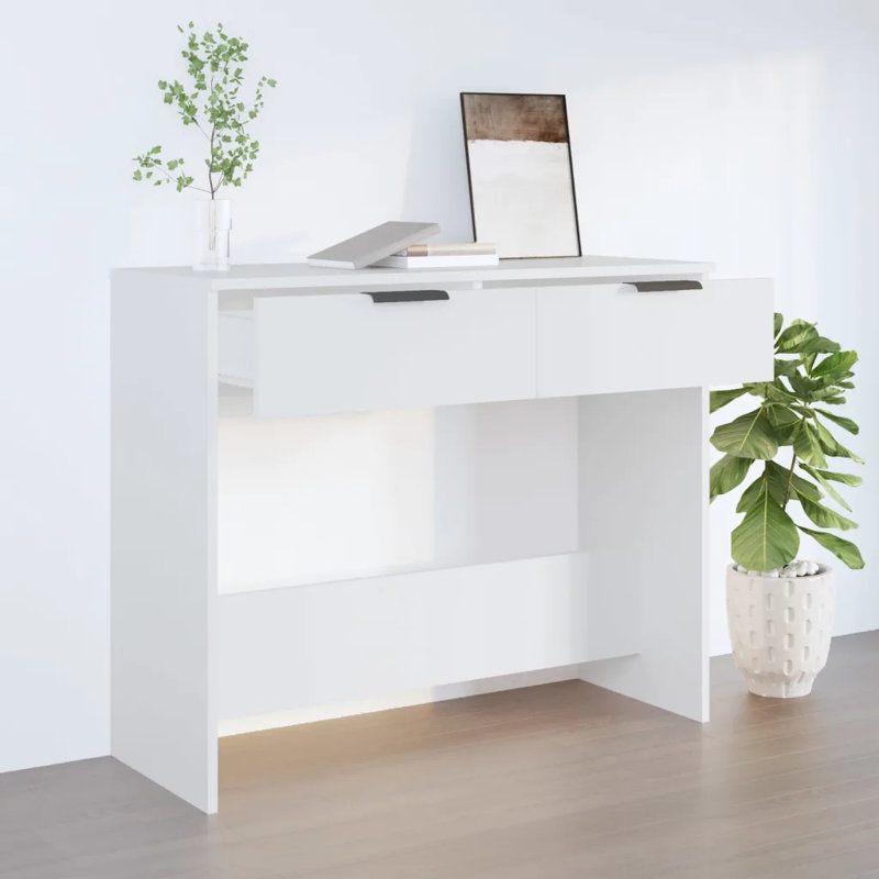 Johnath 90cm Console Table, White