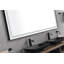 Miroir de salle de bain 72 po x 36 po x 1,5 po en aluminium avec cadre à DEL, noir mat