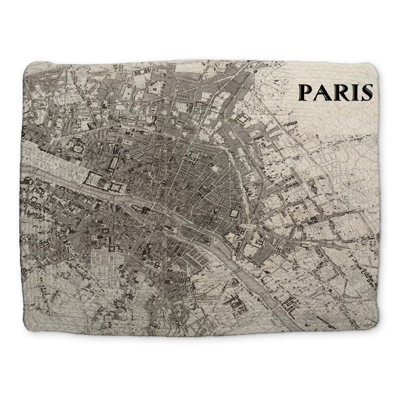 Paris Sepia Industrial Braided Placemat | Man Cave Decor