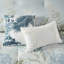 Literie surdimensionnée, bleu, très grand, détails brodés, édredon 6 pièces en coton bleu uni, imprimé tropical-129948244