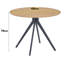 Aspen 5-Piece Casual Dining Set - Large Round Table with 4 Upholstered Diamond Stitch Fabric Chairs-123477255-123477254