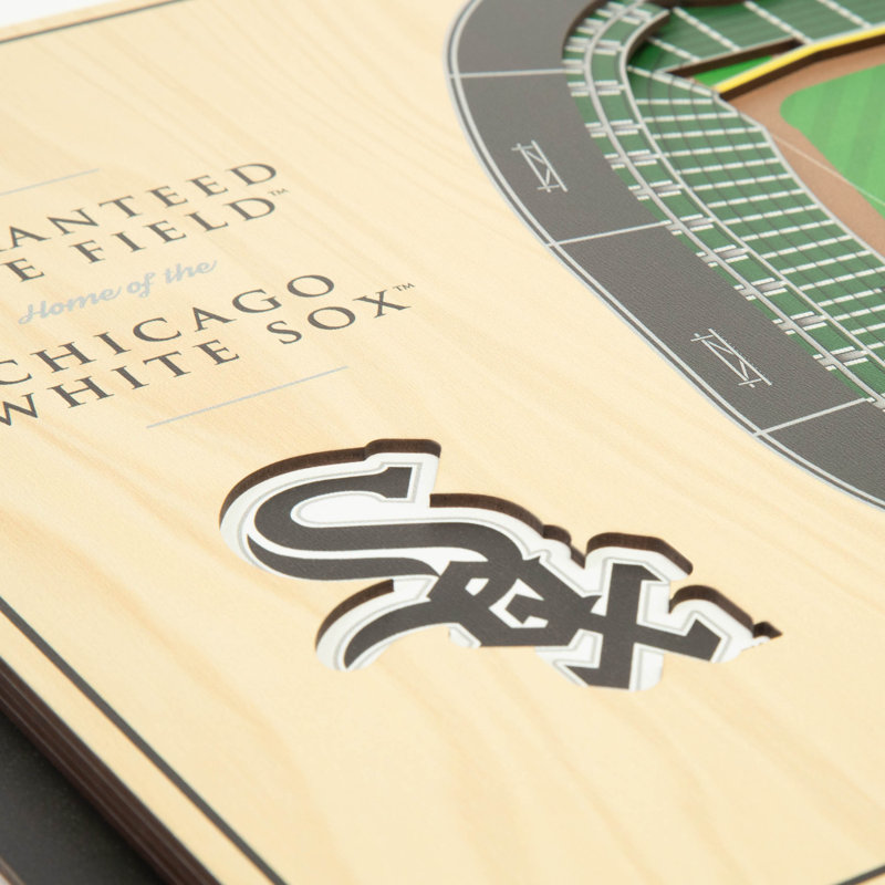 Art mural 3D à 5 couches MLB, White Sox de Chicago