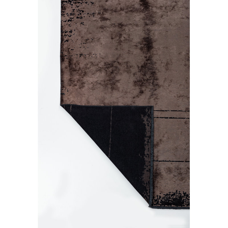 Rapture Black Brown Luxury Area Rug, Rectangle 7'10" x 9'10"