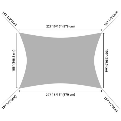 Yescom 20' x 16' Rectangle Shade Sail