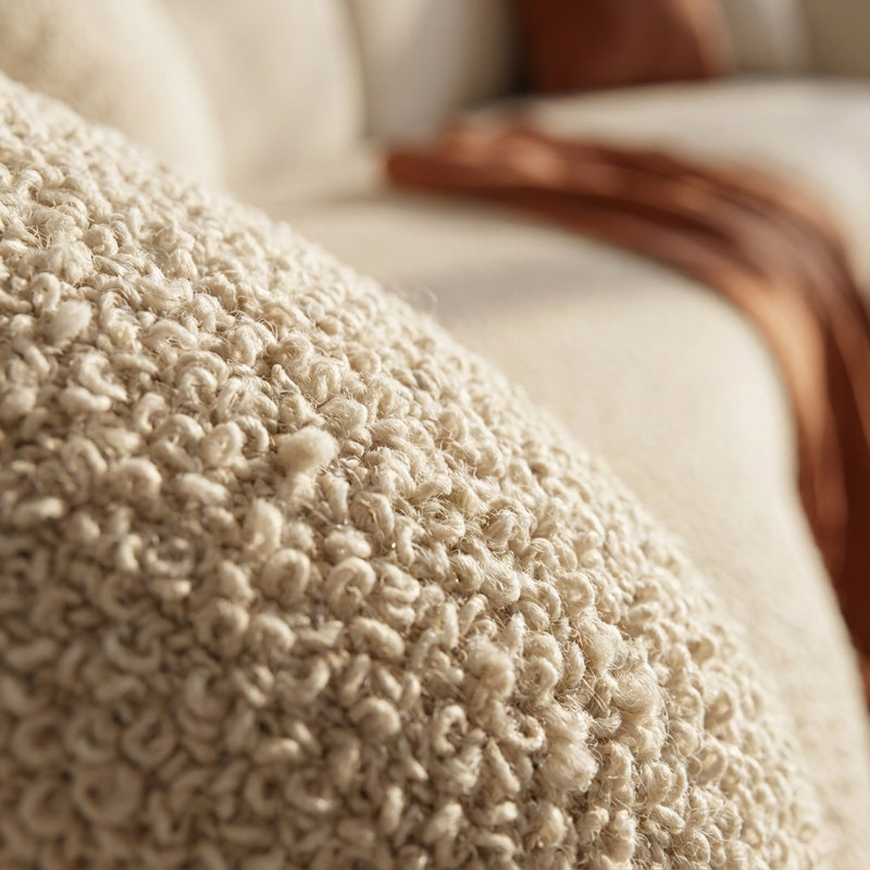 Canapé incurvé contemporain 87 po Vero de 87 po Vero, Beige