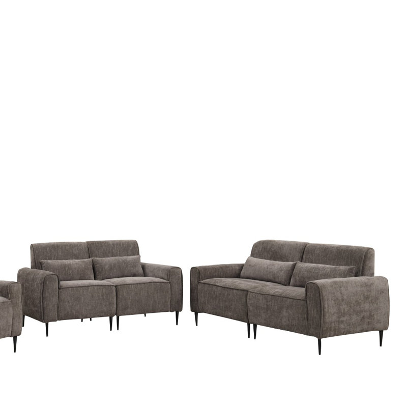 Ensemble de salon avec canapé en chenille 74 po Riko Modern Sofa Valentina