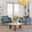 Ensemble de 2 fauteuils pivotants rembourrés Miller-1676801467