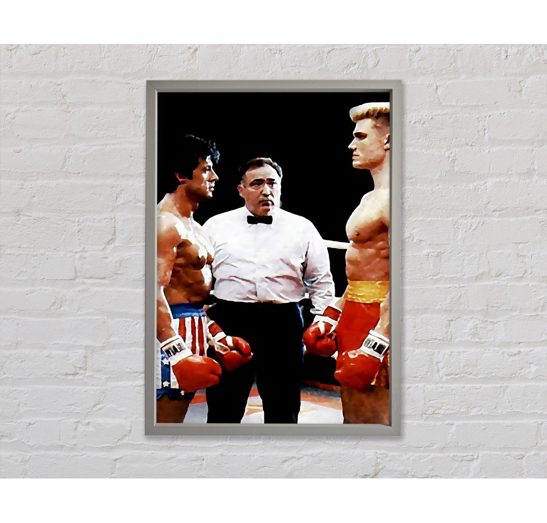 Rocky Vs Russia - Einzelner Bilderrahmen Kunstdrucke auf Leinwand