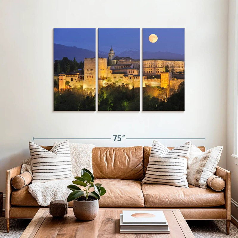 Camion pleine lune au palais de l'Alhambra, H 36 po x l 57 po