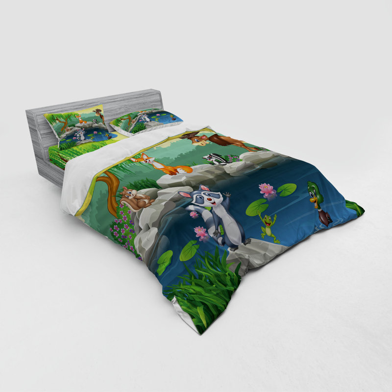 Polyester Floral Duvet Cover, Queen Duvet Cover + 3 Additional Pieces