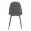 Chaise rembourrée en tissu avec pieds en métal Mid-Century (ensemble de 2)