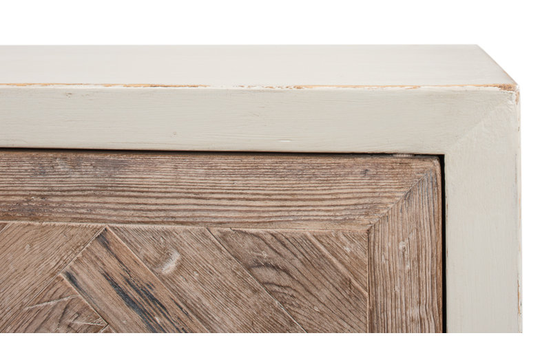 Hollis 80'' W Solid Wood Sideboard, Antique White