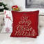 Coussin décoratif en velours de Noël avec broderie Merry Christmas, 20 x 20 avec insert