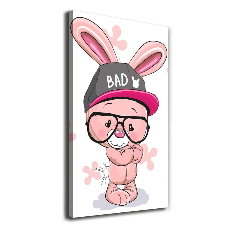 Rabbit In A Hat - Wrapped Canvas Print