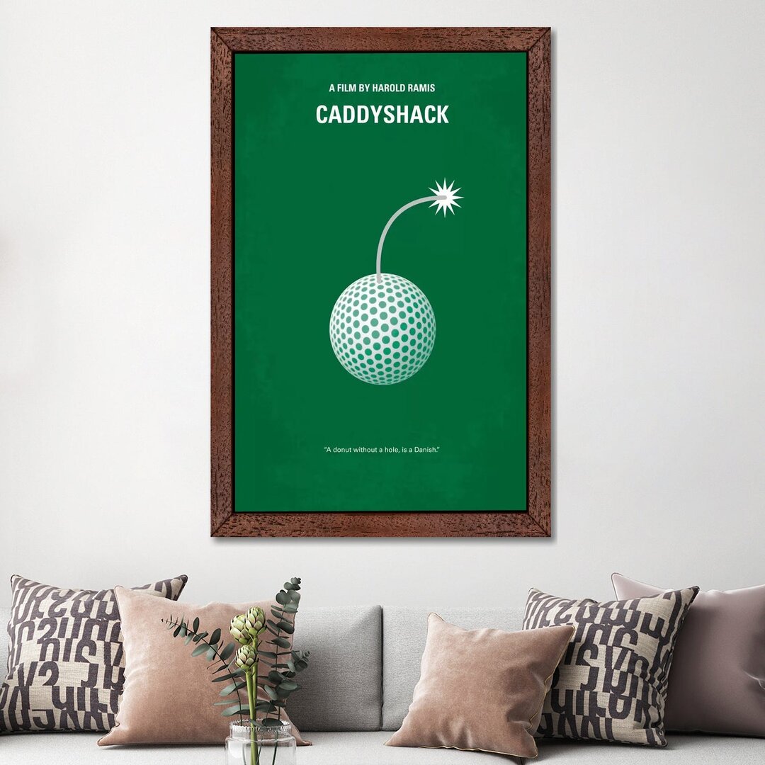 Gerahmtes Leinwandbild - Werbung „Caddyshack Minimal Movie Poster” von Chungkong