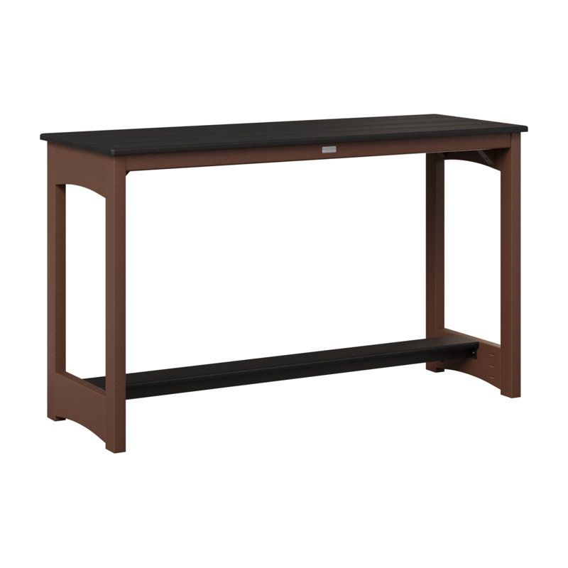 Table de jardin à hauteur de comptoir Berlin Gardens, Noir, Chocolat / Brun, 35.5" H x 60" W x 22" D