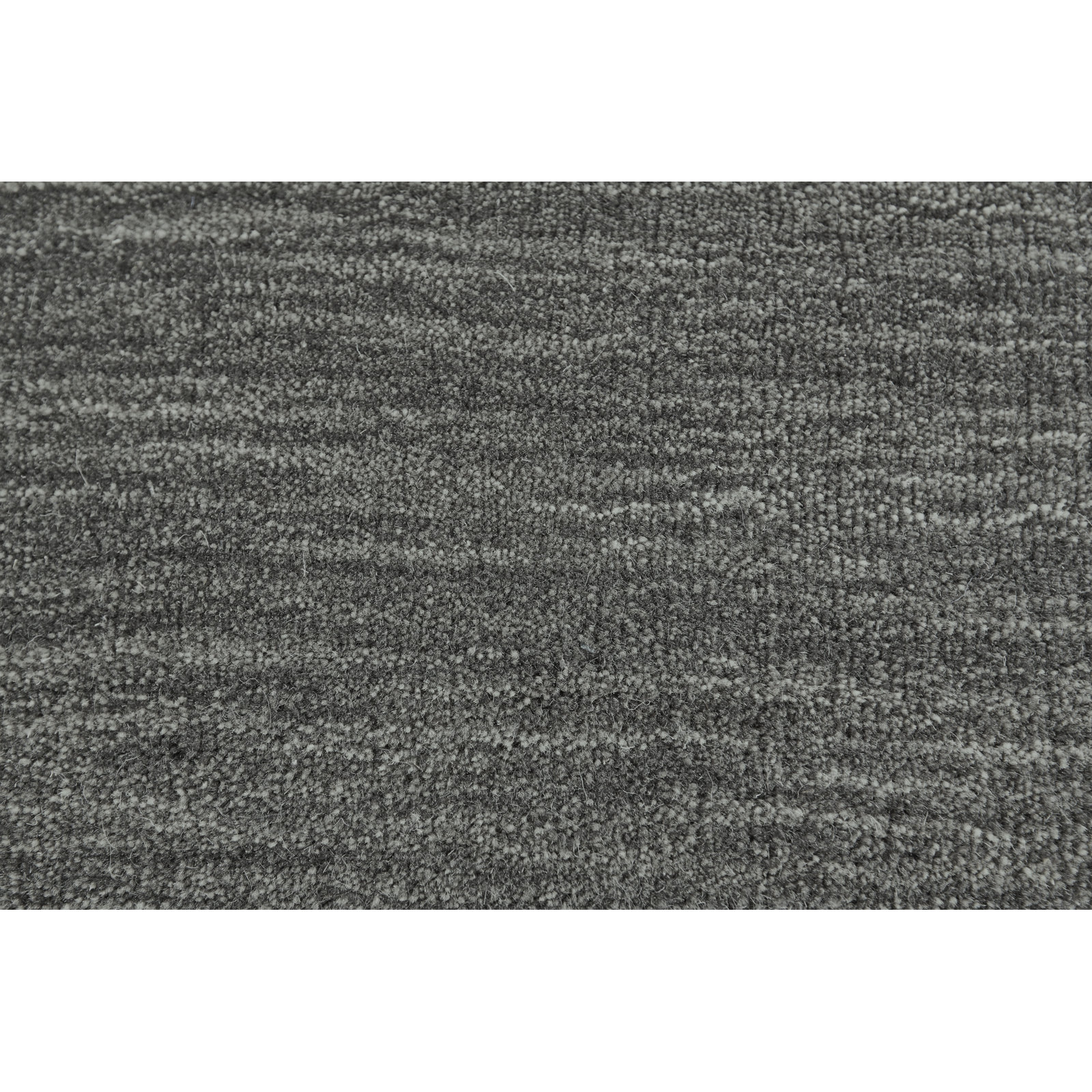 Lineville Dark Gray Hand-Woven Wool Rug, Runner 2'6" x 8'