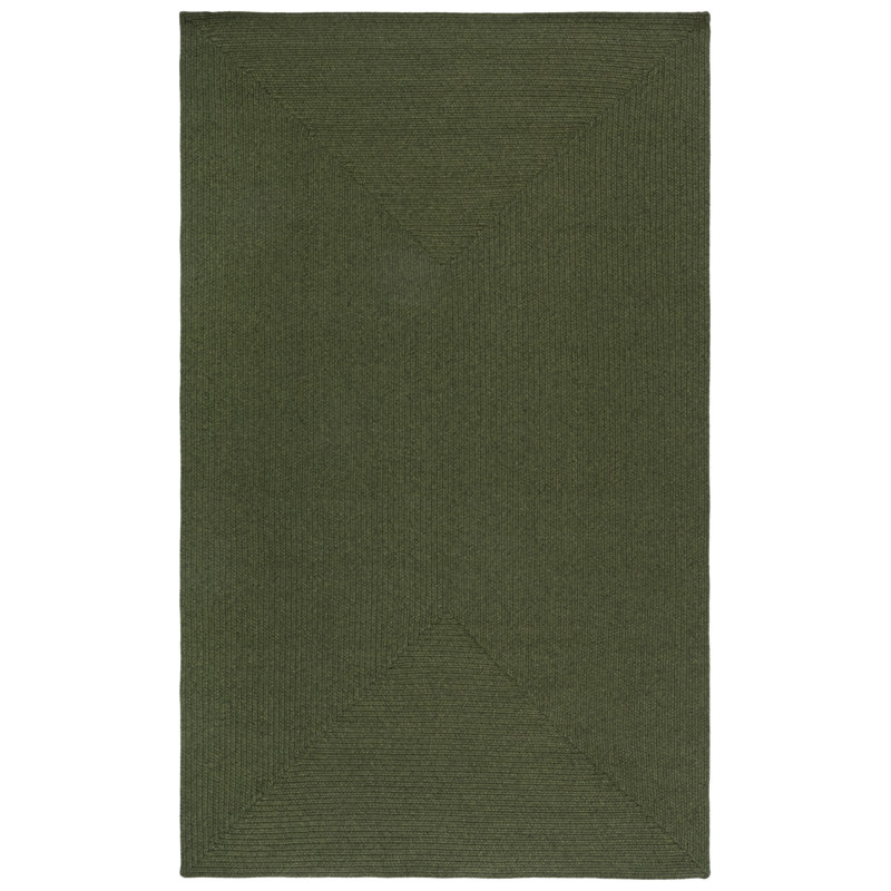 Garbrand Braided Hand Woven Performance Machine Washable Solid Color Indoor/Outdoor Area Rug, Rectangle 5' x 8'