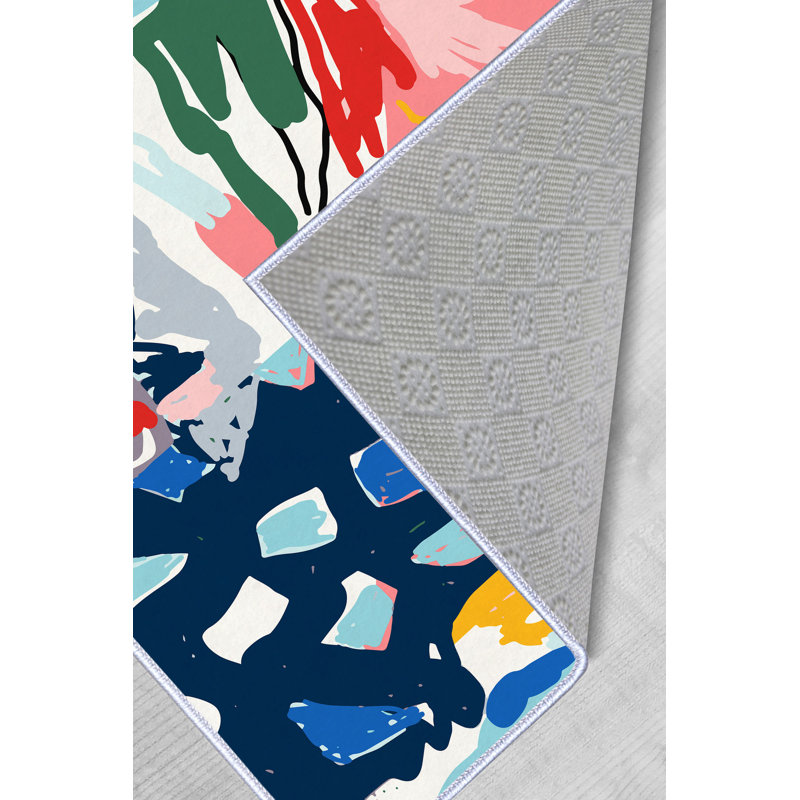 Premium Hall Carpet 3D Digital Print, 3.3 x 4.9 ft, 100% Polyester, 650 g/m², Pile Height: 0.3 in, Non-Slip PVC Dot Underside, Machine Washable, Ideal for Living Room & Entryway, Durable & Easy Care