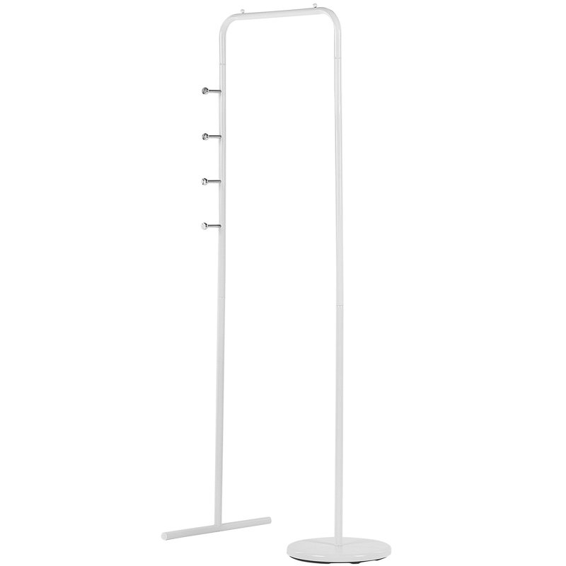 Conkle Steel Freestanding Coat Rack, White