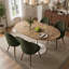 Ensemble de table de salle à manger extensible 5 pièces avec 4 chaises rembourrées-1238176572-1238176574