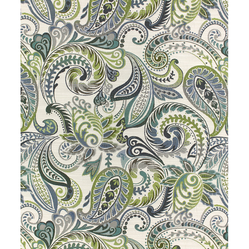 Alexandra Fabric, Green/Blue/White