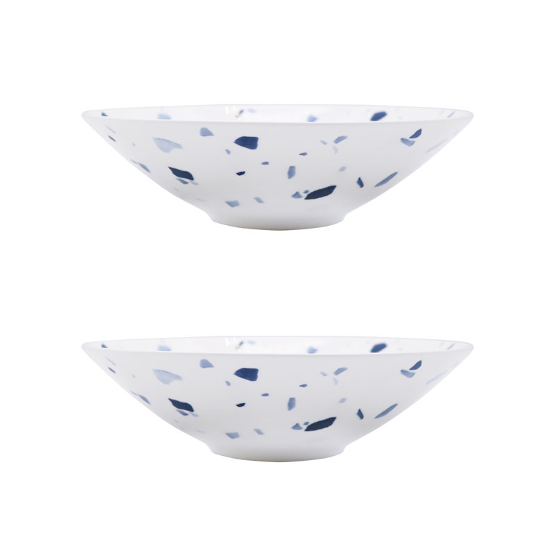 Terrazzo Azzurro Bone China Pasta Bowl