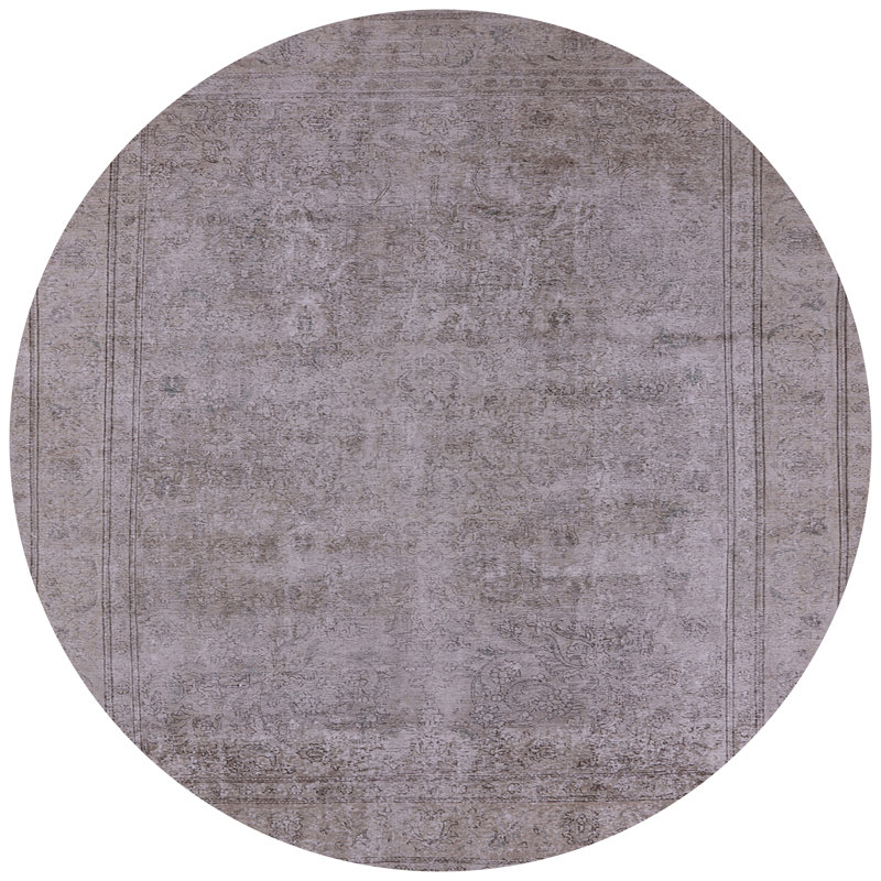 Tapis oriental gris Sherley, Rond 3 pi