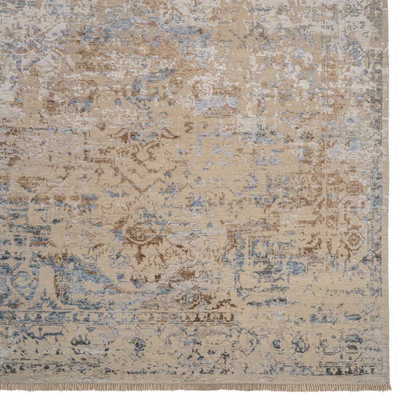 Wool Abstract Area Rug, Rectangle 8' x 11'
