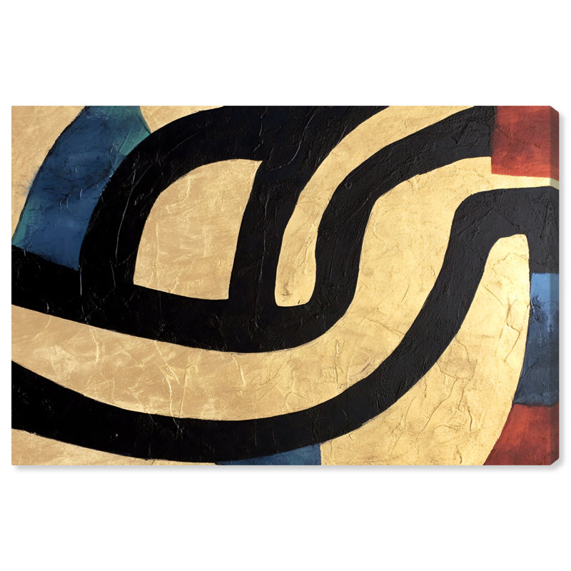 «Abstract Klimt Version of Gold Glam», reproduction d'art sur toile, H 16 po x l 24 po x P 0,8 po