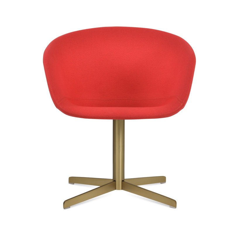 Chaise Tribeca, Rouge d’époque, Laiton