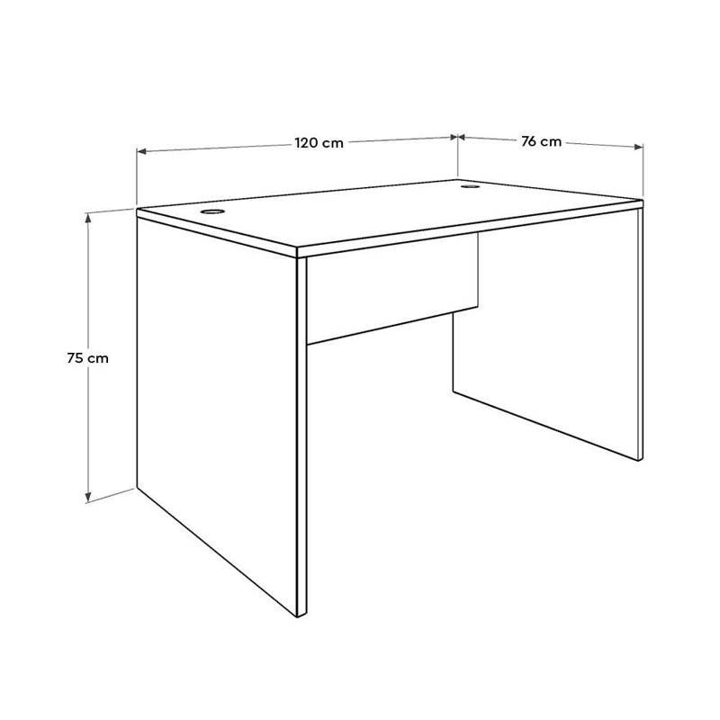 Modern White Study Desk with Wall-Mount Capability | 100% Melamine Coated Particle Board | Additional Storage, Stylish and Functional Design for Home Office & Study Spaces